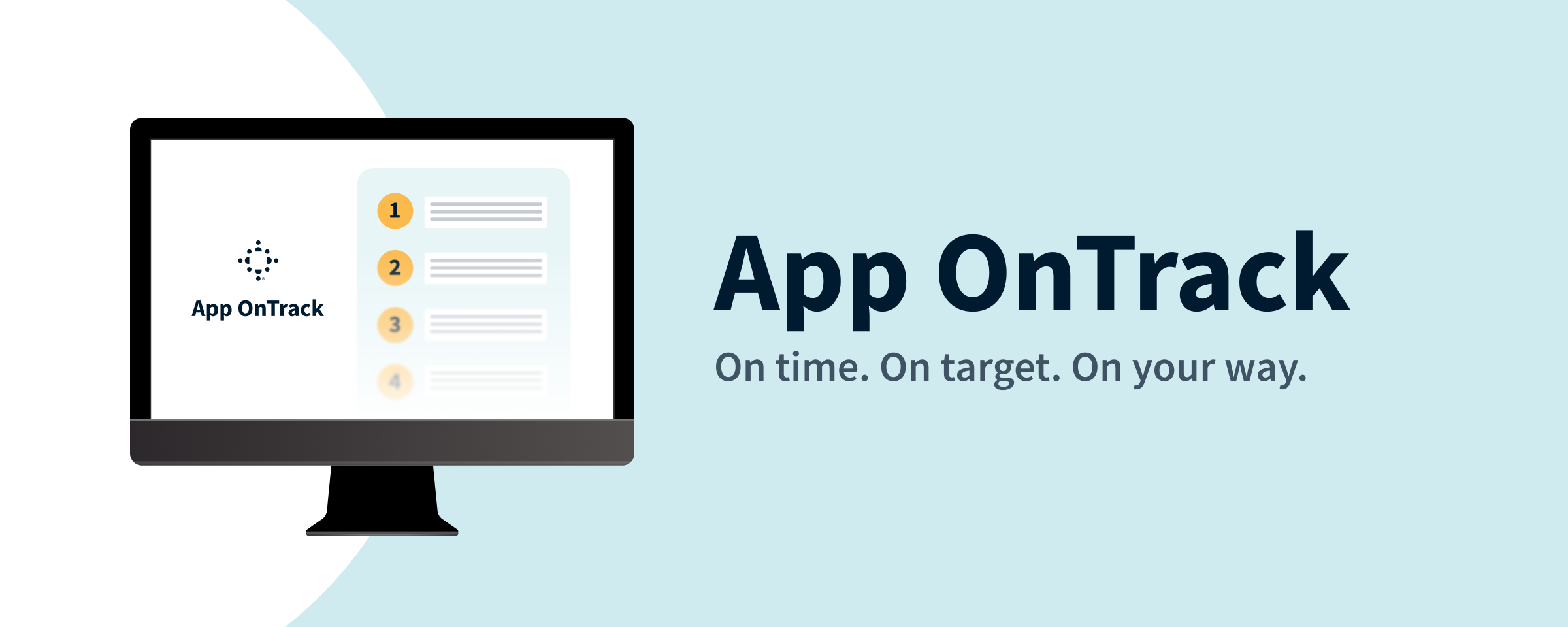 App OnTrack. On time. On track. On your way.